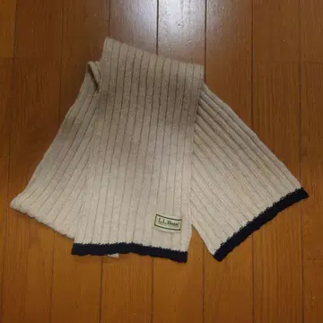L.L.Bean 머플러 베이지 x 네이비 90s 올드 빈티지