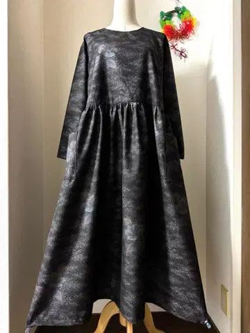 본고 오시마 명주 롱 원피스 9 말기