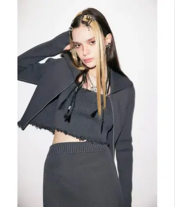 SLY DAMAGING RIB 셋업 그레이