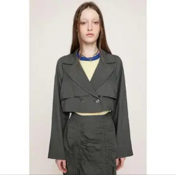 SLY SHORT TRENCH 코트 그레이