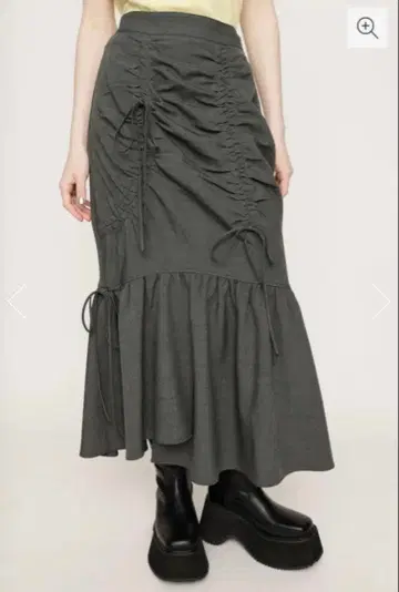 SLY 비대칭 개더 스커트 그레이 사이즈 1