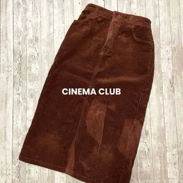 새상품급 CINEMA CLUB 시네마 클럽 코듀로이 롱 스커트 브라운