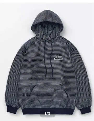 BORDER HOODIE SWEAT (NAVY) L 사이즈