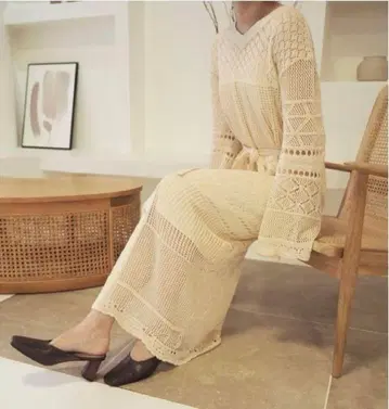 Acka 오픈워크 니트 원피스 사이즈 1