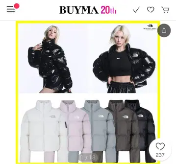 THE NORTH FACE 숏 다운 자켓 화이트