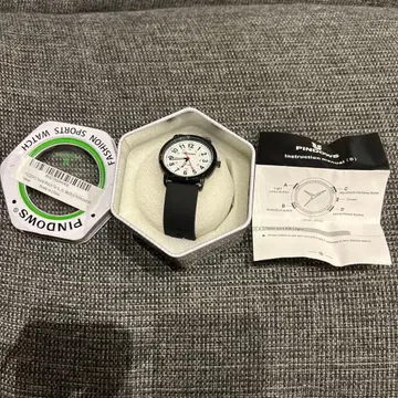 12/24시간 표시 손목시계 실리콘 벨트 블랙 남녀 공용