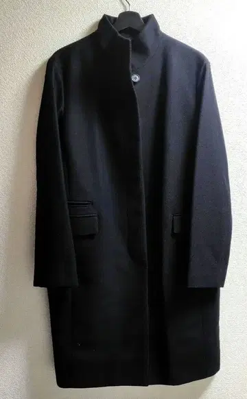 iCB 아이씨비 롱 코트 스탠드 카라 블랙