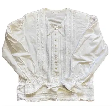 핑크하우스 긴팔 블라우스 화이트 면 무료배송