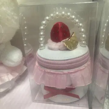 딸기 모티브 핸드백형 소품함