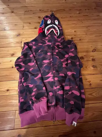 카모 패턴 샤크 디자인 후드티 L 사이즈