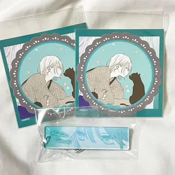 만복 가챠 길고양이와 늑대 아크릴 키링 스티커