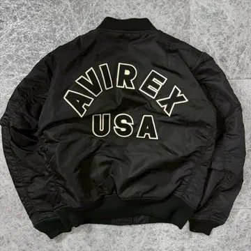 컨디션 최상 AVIREX 백 로고 MA-1 리버서블 플라이트 자켓 L