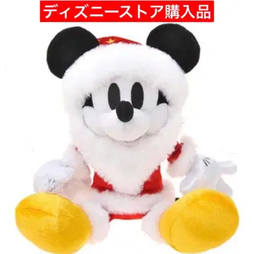 레어 산타 미키마우스 봉제 인형 디즈니 스토어 크리스마스