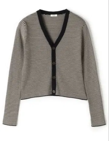 투모로우랜드 코튼 리브 V넥 가디건