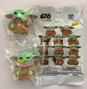 스타 워즈 만달로리안 그로구 소프트 비닐 퍼펫 마스코트 2개 세트