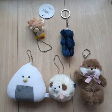 봉제 인형 키링 5종 세트