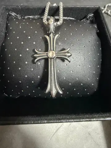 클래식 크로스 박스 체인 목걸이 45cm