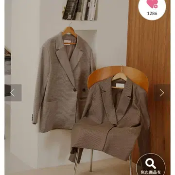 치코 오버 더블 자켓 테일러드 자켓 베이지 새상품 택 포함