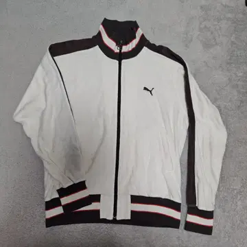 PUMA 남성용 저지 L 화이트/브라운 타월 원단