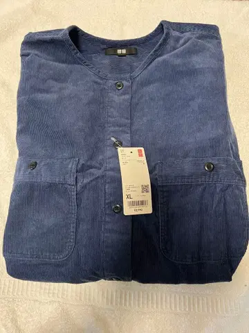 유니클로 코듀로이 셔츠 자켓 XL 블루 새상품 [ 익명 배송 ]