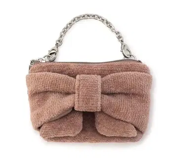 최종 가격 미사용 새상품 러블리 바이 페이러 메니 리본즈 파우치 베이지