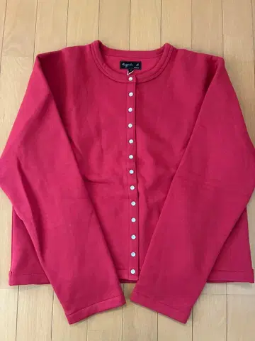 새상품 에네스베 가디건 프레션 빨간색 agnes b.