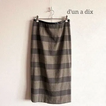 아나디스 체크 타이트 스커트