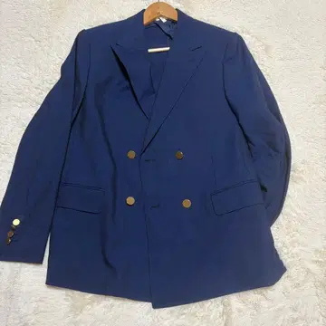 유나이티드 애로우즈 골드 버튼 네이비 더블 테일러드 자켓 L 사이즈