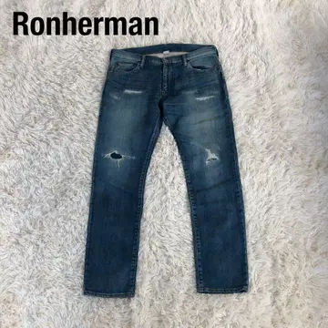 론 헤르만 데미지 가공 맨투맨 데님 팬츠 M Ronherman