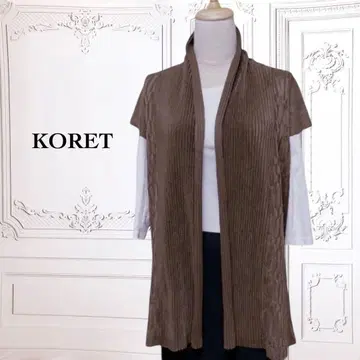 [콜레트] 베스트 지레 [F] 브라운 슬림 가디건 일본제 고급