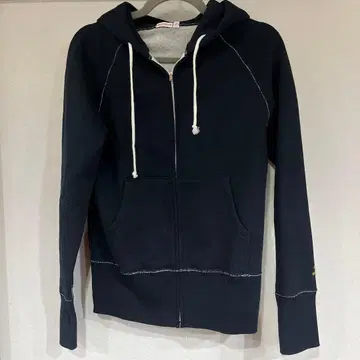 DRESSTERIOR 네이비 풀 집업 후드티 D 자수