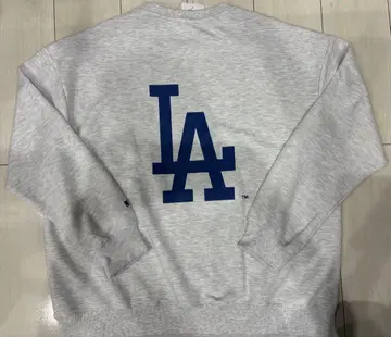 새상품 M 사이즈 MLB 다저스 트레이닝복 빅 로고 오트밀