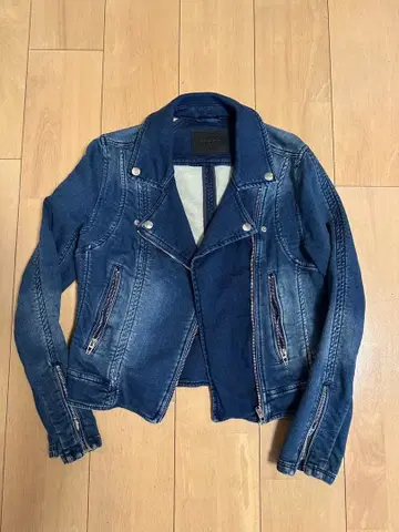 BLANKNYC 다크 데님 라이더 자켓 S