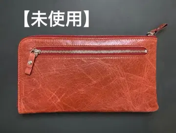 천연 가죽 장지갑 빨간색 홍색 키링 포함