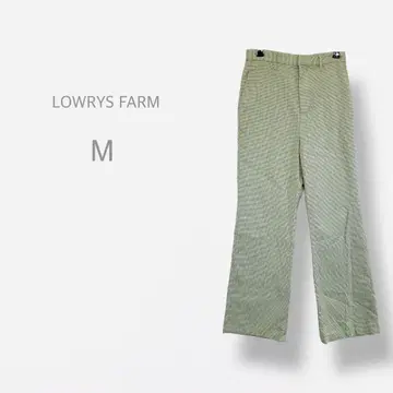 [ LOWRYS FARM ] 하이웨스트 스몰 체크 와이드 팬츠 세탁 가능