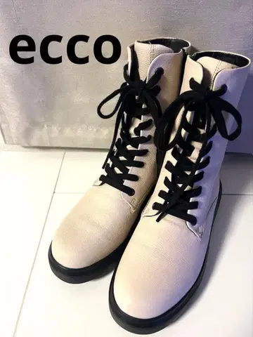 ecco 에코 부츠 화이트 레이스업