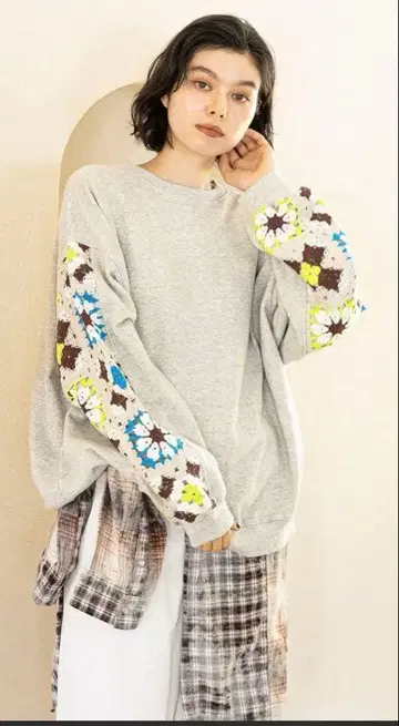 크로셰 콤비 풀오버 niko and M