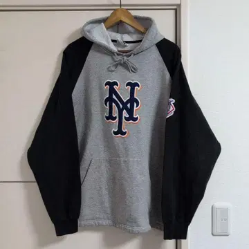 Lee 후드티 MLB 뉴욕 메츠 구제 의류 자수 로고 메이저리그