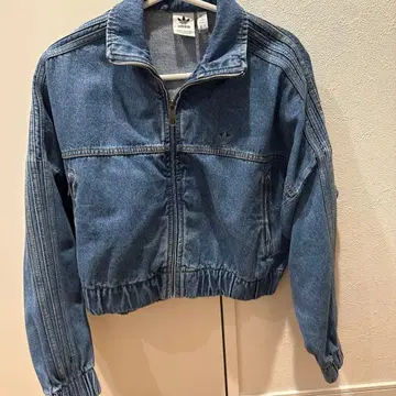 adidas 데님 크롭 자켓