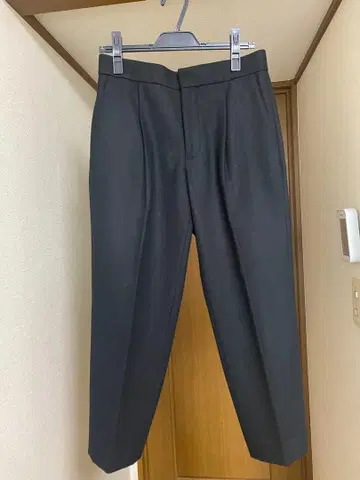 Drawer 블랙 울 팬츠