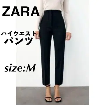 ZARA 자라 하이웨스트 팬츠 슬랙스 테이퍼드 팬츠 블랙