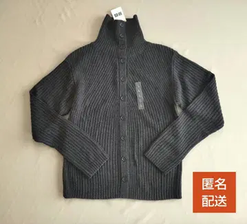 유니클로 메리노 블렌드 하이넥 가디건