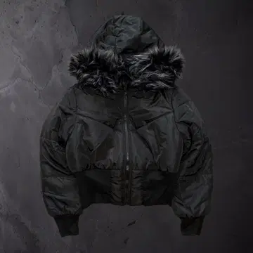 크롭 기장 아카이브 퍼 재킷 n2b ma-1 y2k 그런지