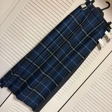 O'NEIL OF DUBLIN 네이비 계열 체크 플리츠 스커트 US 8