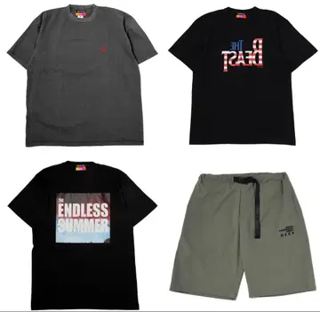 RADIO EVA 티셔츠 숏팬츠 4종 세트