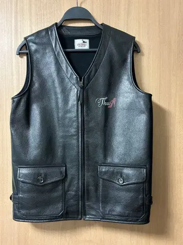 GANGSTERVILLE 가죽 베스트 블랙 사이즈 M 일본제