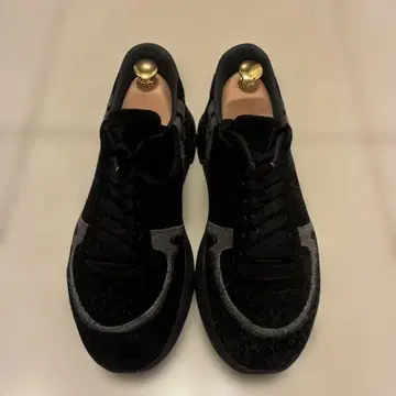 1LDK x PATRICK 콜라보 스니커즈 털 긴 스웨이드 블랙 패트릭