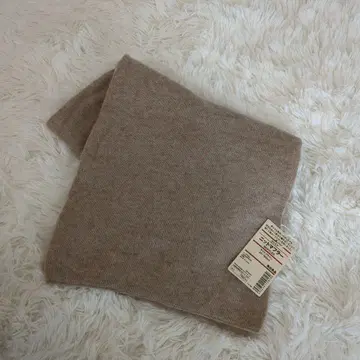 무인양품 MUJI 캐시미어 100 니트 머플러 베이지 하자품