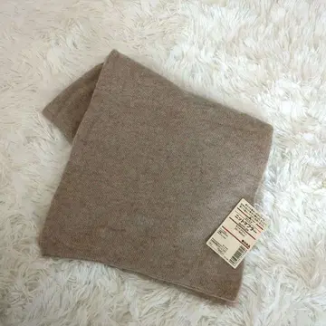 무인양품 MUJI 캐시미어 100 니트 머플러 베이지 하자품
