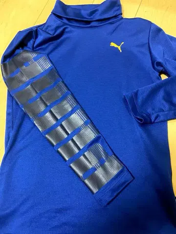 PUMA 골프 파랑 긴팔 모크넥 셔츠 S 사이즈